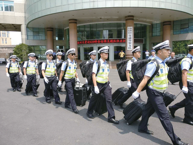 温州114名交警赴杭 助力g20峰会安保