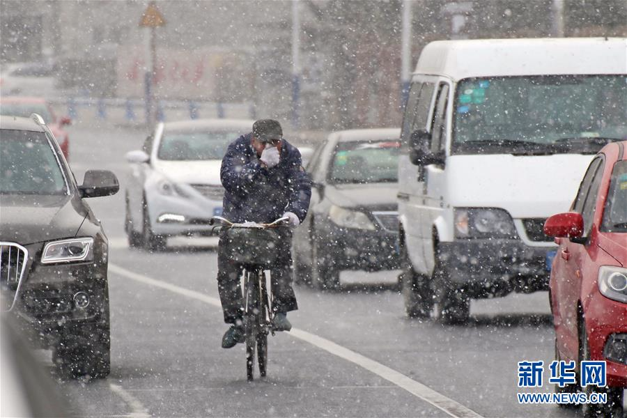 #（社会）（3）山东烟台迎来今年入冬首场降雪