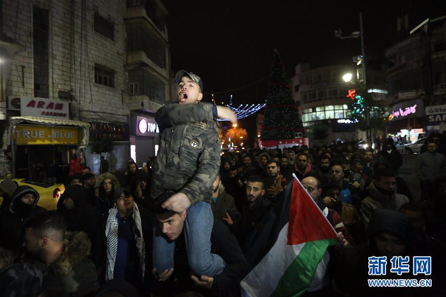 （国际）（2）巴勒斯坦多地抗议美承认耶路撒冷为以色列首都
