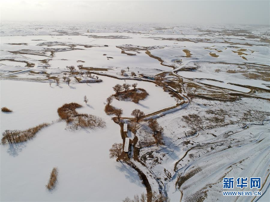 #（环境）（12）塔克拉玛干沙漠雪景如画