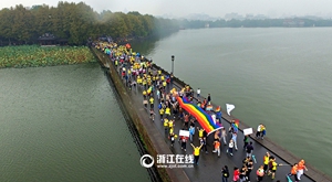 航拍|杭马跑过最美风景