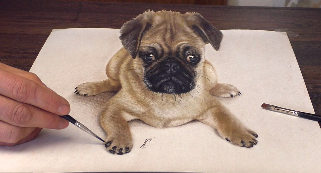 艺术家创作3d立体画 栩栩如生 ( 2 / 3 ) 2016年09月09日 18:38:39