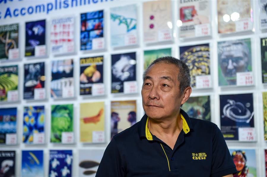 华大基因董事长汪建(6月25日摄).