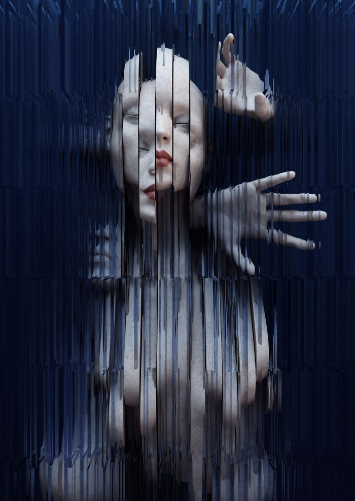 艺术家创作电子雕塑探索人类对立面