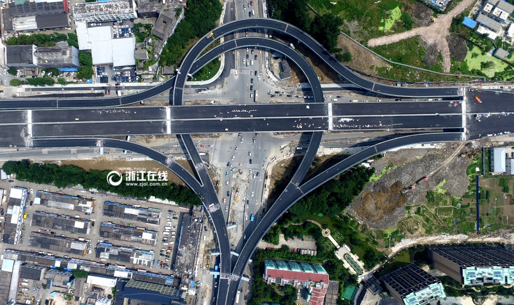 杭州首个"t"型立交6月底通车