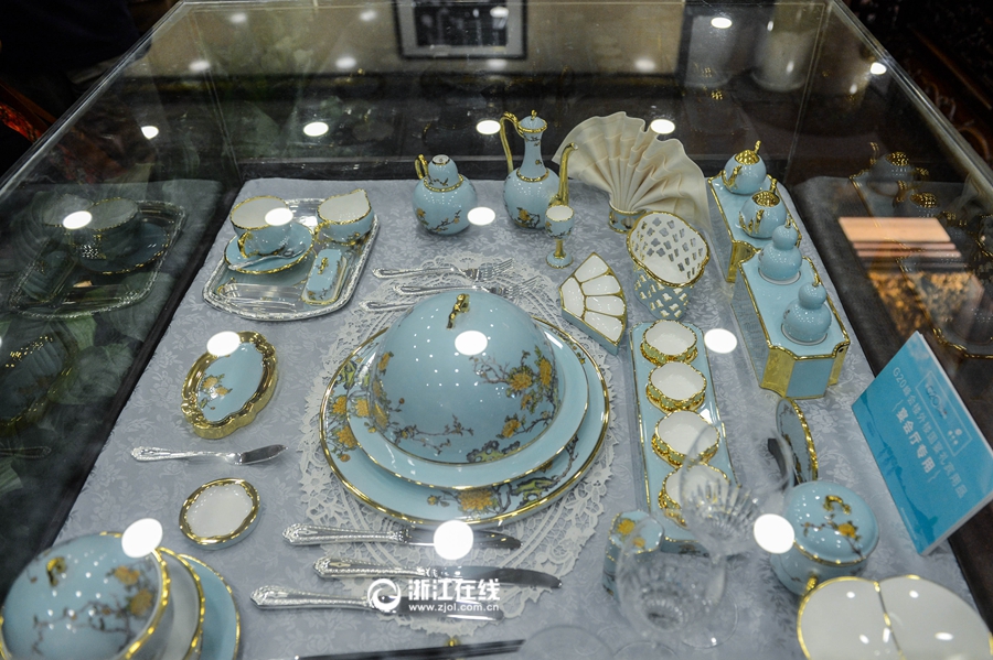 g20杭州峰会领导夫人午宴用瓷公开展示