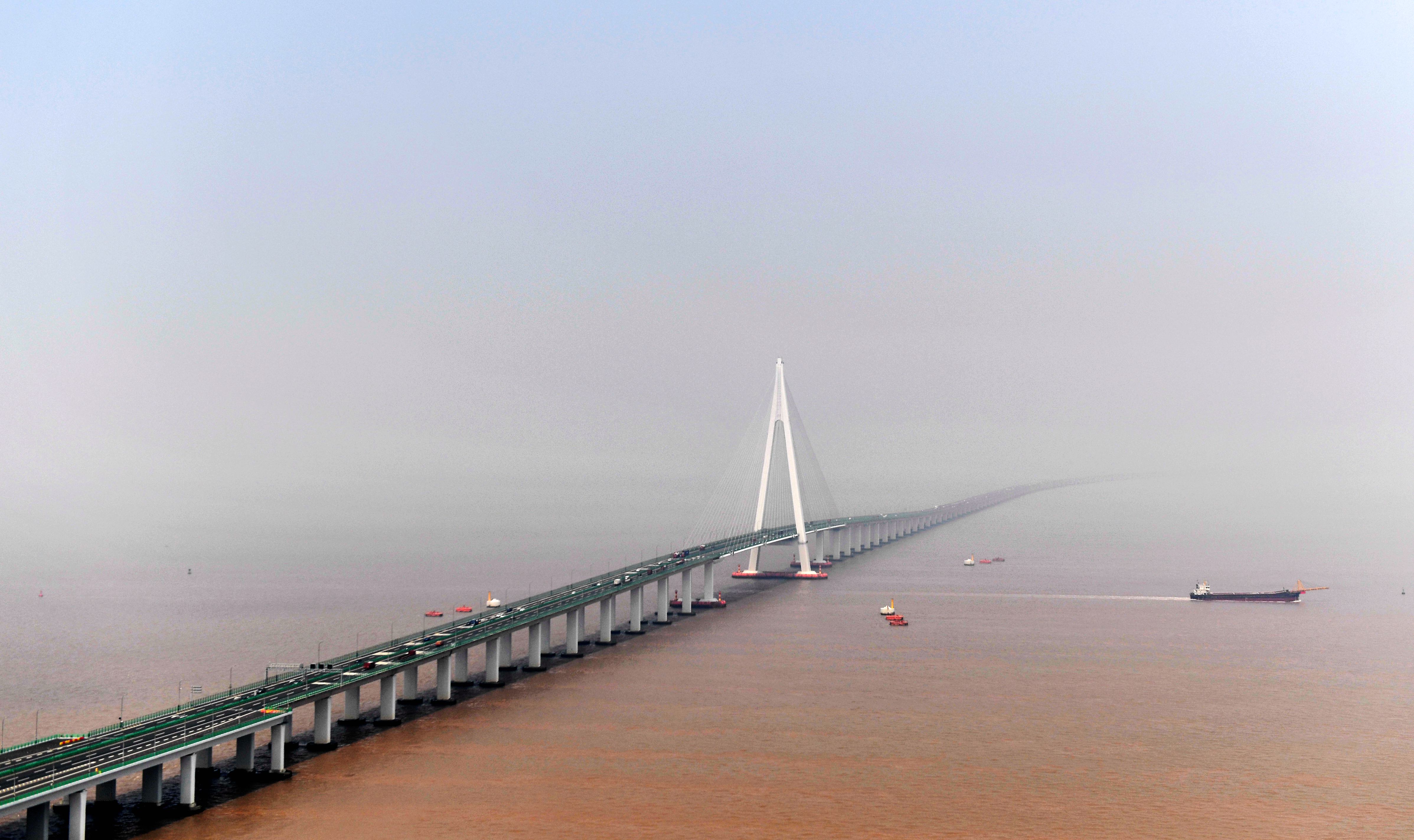 杭州湾铁路大桥图片